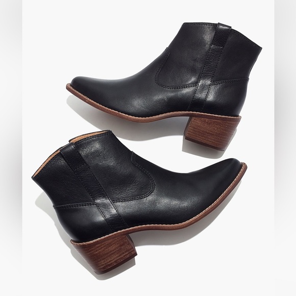 Madewell The Hailie Boot Leather In Black - Picture 2 of 16